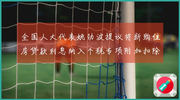 全国人大代表姚劲波提议将新购住房贷款利息纳入个税专项附加扣除，并建立“优质房产”信息披露机制